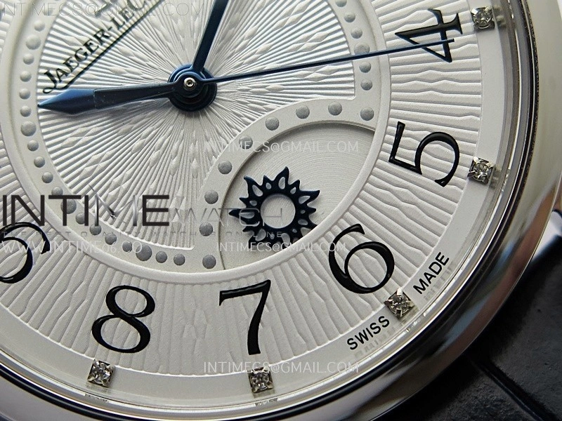 Rendez-Vous Night and Day SS APSF 1:1 Best Edition White Textured Dial SS Bezel on Black Leather Strap Super Clone A898