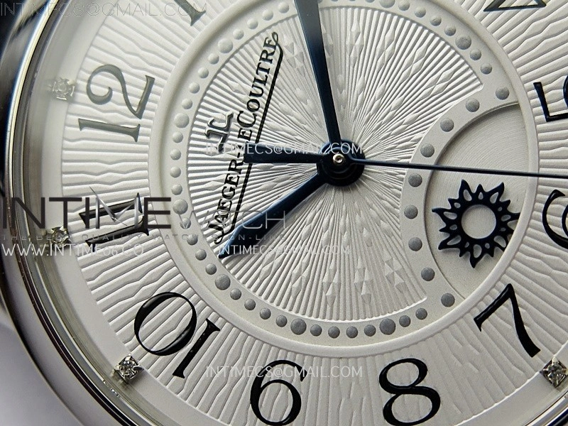 Rendez-Vous Night and Day SS APSF 1:1 Best Edition White Textured Dial SS Bezel on Black Leather Strap Super Clone A898