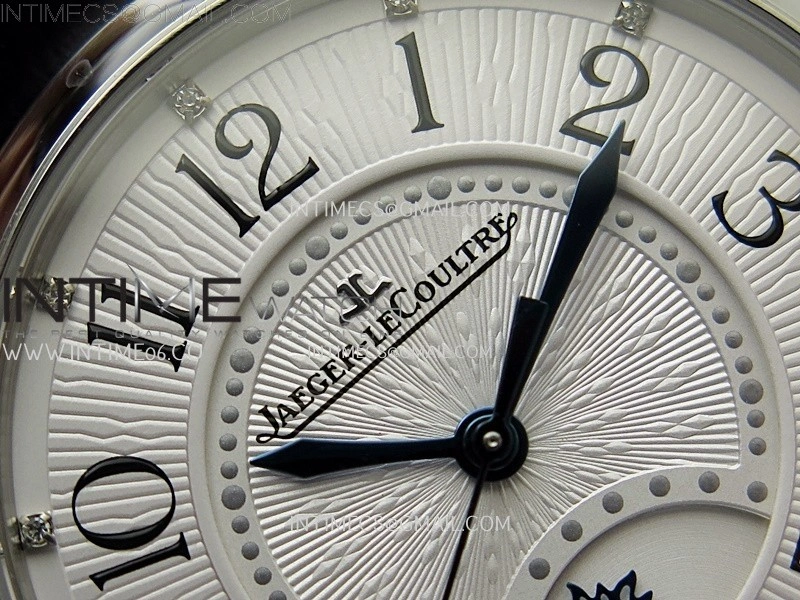Rendez-Vous Night and Day SS APSF 1:1 Best Edition White Textured Dial SS Bezel on Black Leather Strap Super Clone A898