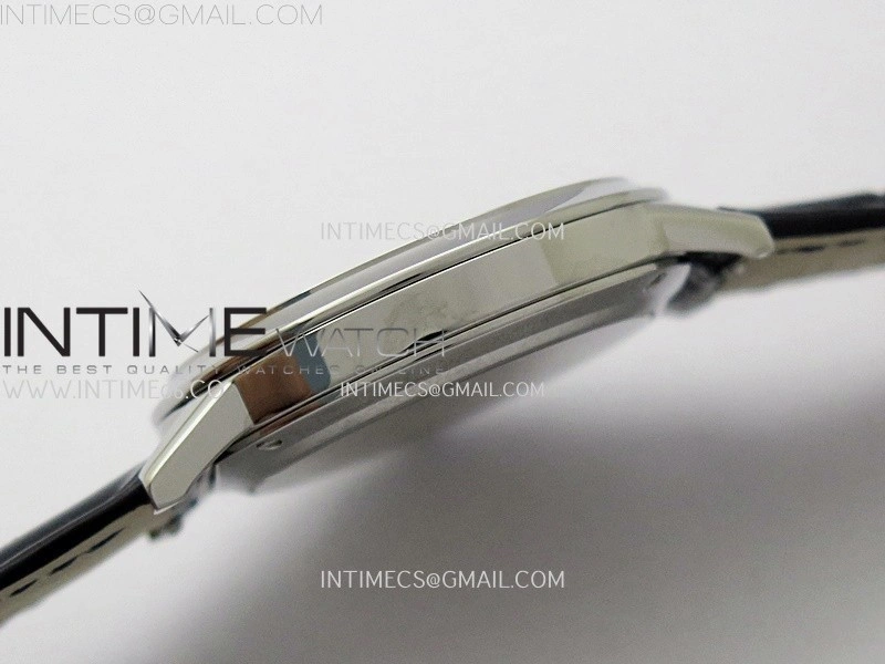 Rendez-Vous Night and Day SS APSF 1:1 Best Edition White Textured Dial SS Bezel on Black Leather Strap Super Clone A898