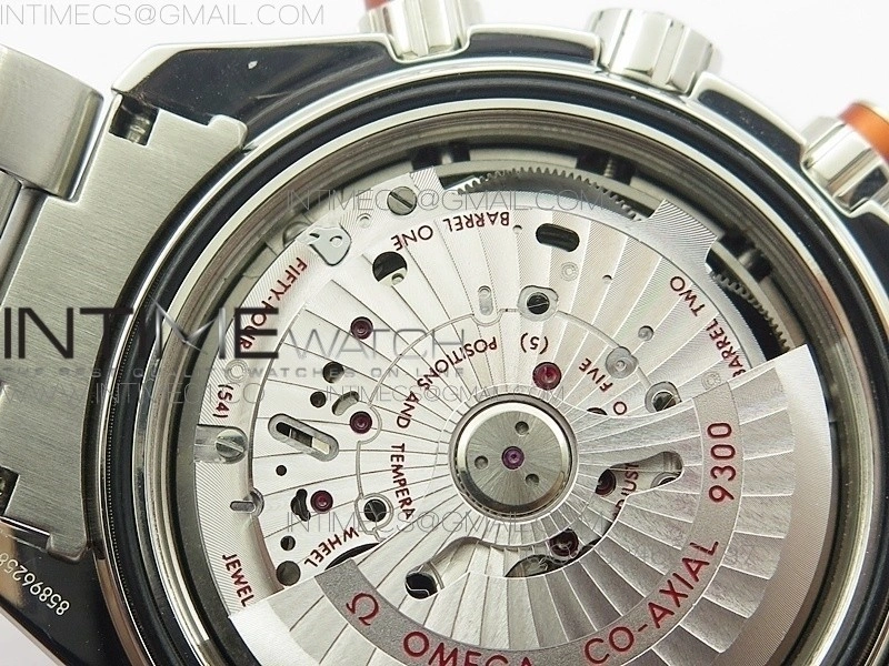 Planet Ocean Master Chronometer Chrono SS OM 1:1 Best Edition Black Dial Orange Numeral on SS Bracelet A9300