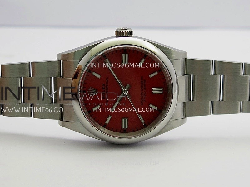 Oyster Perpetual 126000 36mm 904L SS VF 1:1 Best Edition Red Dial On 904L SS Bracelet DD3230