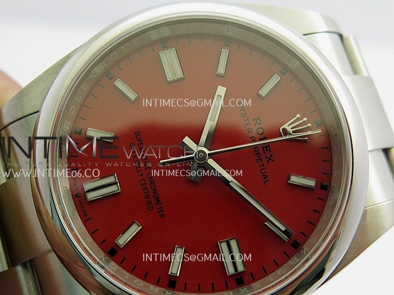 Oyster Perpetual 126000 36mm 904L SS VF 1:1 Best Edition Red Dial On 904L SS Bracelet DD3230