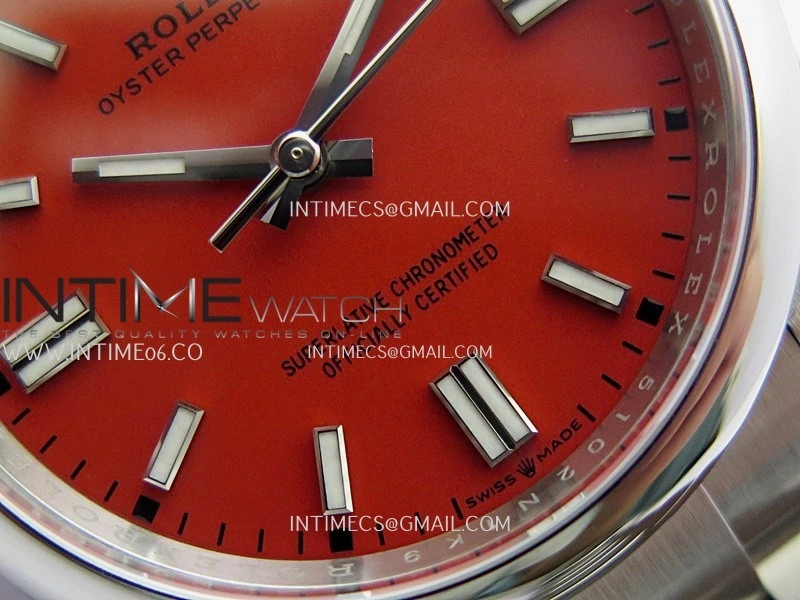 Oyster Perpetual 126000 36mm 904L SS VF 1:1 Best Edition Red Dial On 904L SS Bracelet DD3230