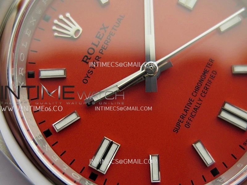 Oyster Perpetual 126000 36mm 904L SS VF 1:1 Best Edition Red Dial On 904L SS Bracelet DD3230