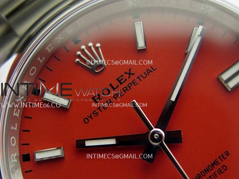 Oyster Perpetual 126000 36mm 904L SS VF 1:1 Best Edition Red Dial On 904L SS Bracelet DD3230