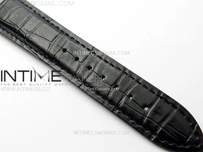Master Ultra Thin Perpetual Calendar SS J Factory Best Edition Silver Dial on Black Leather Strap A868
