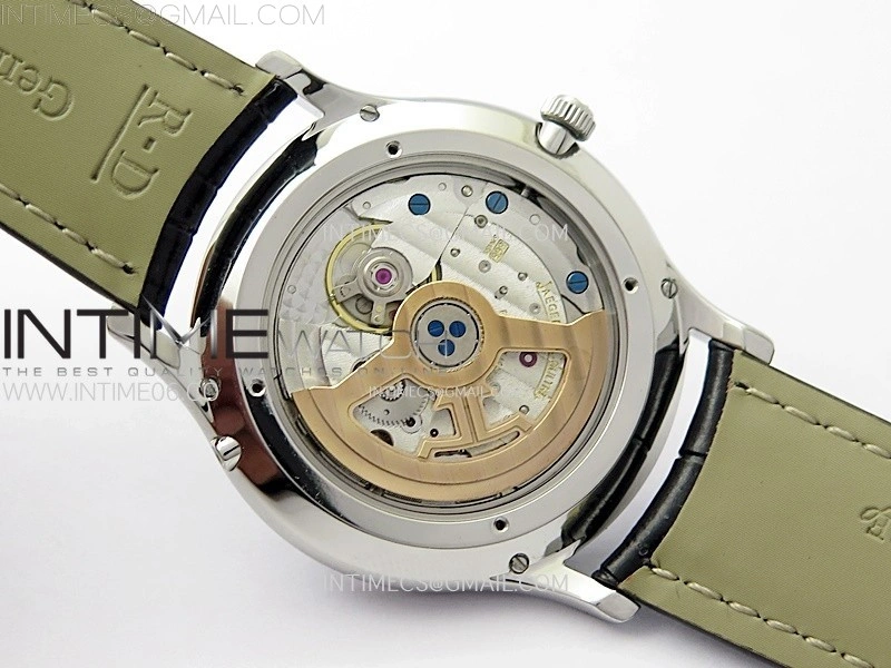 Master Ultra Thin Perpetual Calendar SS J Factory Best Edition Silver Dial on Black Leather Strap A868