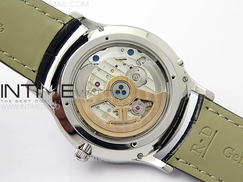 Master Ultra Thin Perpetual Calendar SS J Factory Best Edition Silver Dial on Black Leather Strap A868
