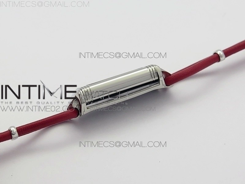 Reverso Ultra Thin Duoface SS SWF Red Dial on Line Red Leather Strap Ronda Quartz