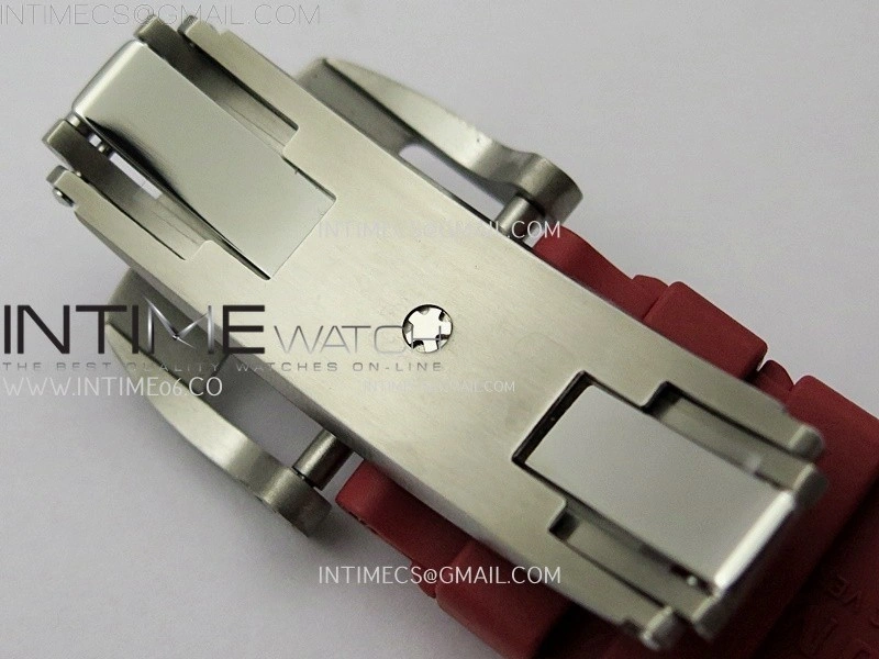 RM055 Black Carbon Bezel Black Crown NTPT Ti ZF 1:1 Best Edition on Red Rubber Strap RMUL2 Super Clone