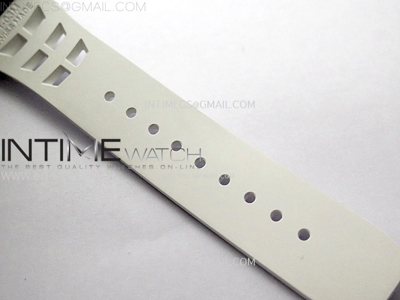 RM052-05 Brown Ceramic Bezel Carbon Case YSF Best Edition Skeleton Dial on White Rubber Strap Tourbillon
