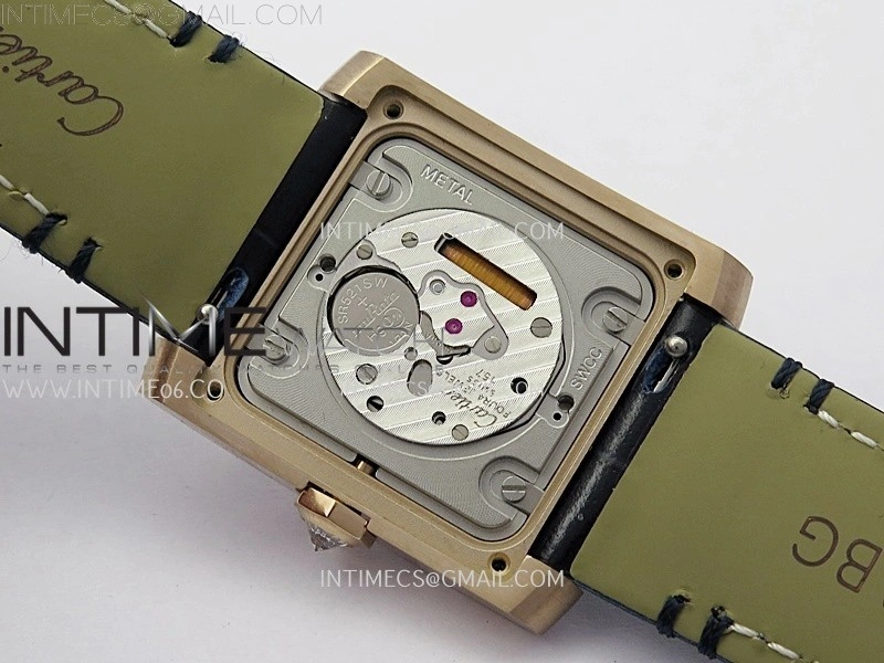 Tank Francaise Ladies 27mm Diamond Bezel RG 8848F 1:1 Best Edition Silver Dial on Black Leather Strap Ronda Quartz V2