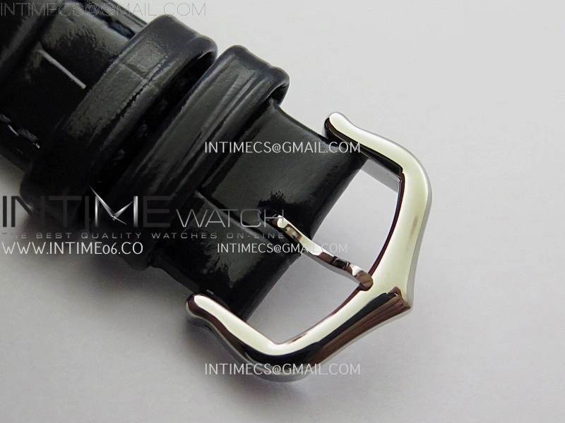 Tank Francaise Ladies 27mm Diamond Bezel SS 8848F 1:1 Best Edition Silver Dial on Black Leather Strap Ronda Quartz V2
