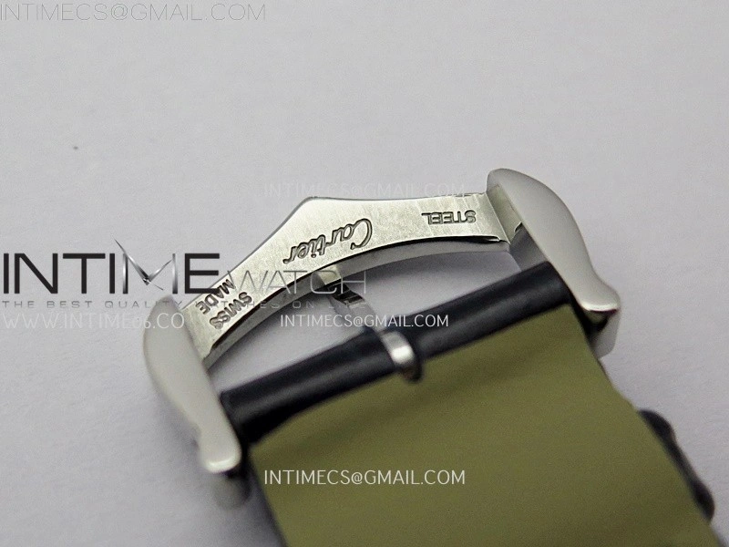 Tank Francaise Ladies 27mm Diamond Bezel SS 8848F 1:1 Best Edition Silver Dial on Black Leather Strap Ronda Quartz V2