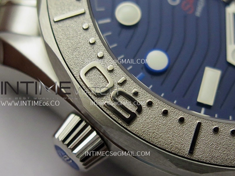 Seamaster 300M 42mm Aluminum Bezel SS VSF Best Edition Blue Ceramic Dial On SS Bracelet Super Clone Asian 8800