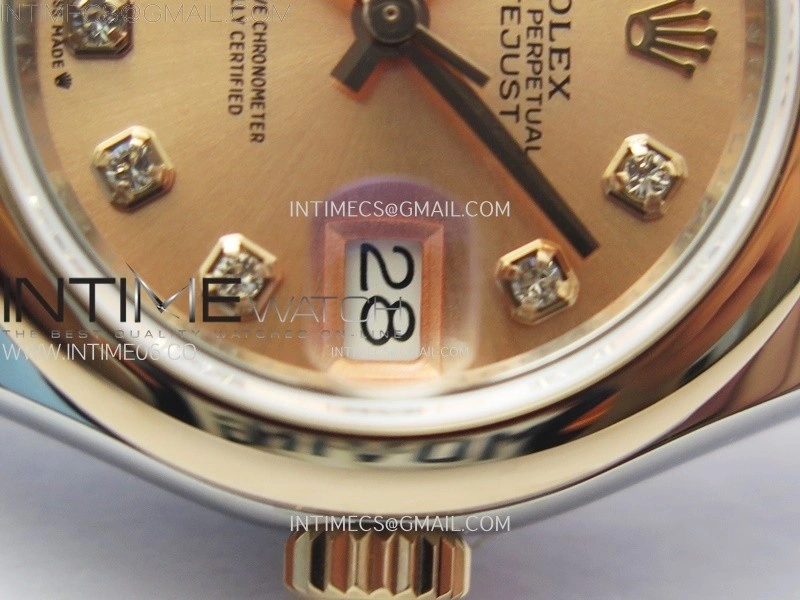 Datejust 28mm 279171 Smooth Bezel SS RG APSF Best Edition RG Dial Crystals Markers on SS Jubilee Bracelet NH05
