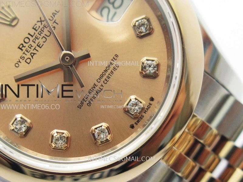 Datejust 28mm 279171 Smooth Bezel SS RG APSF Best Edition RG Dial Crystals Markers on SS Jubilee Bracelet NH05
