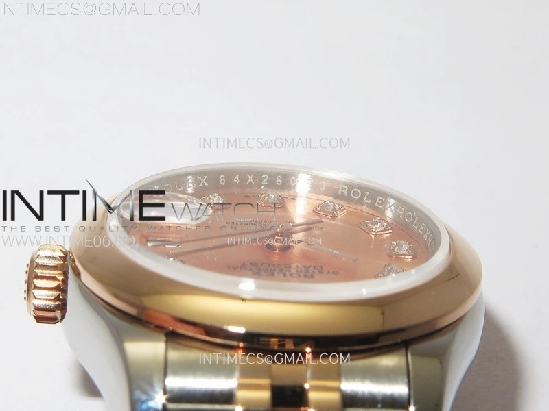 Datejust 28mm 279171 Smooth Bezel SS RG APSF Best Edition RG Dial Crystals Markers on SS Jubilee Bracelet NH05
