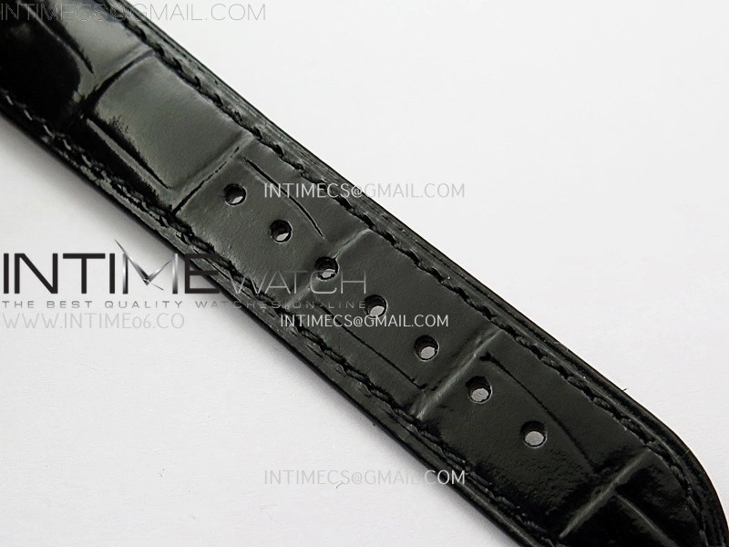 Tank Francaise Ladies 27mm Diamond Bezel YG 8848F 1:1 Best Edition Silver Dial on Black Leather Strap Ronda Quartz V2