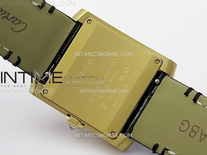Tank Francaise Ladies 27mm Diamond Bezel YG 8848F 1:1 Best Edition Silver Dial on Black Leather Strap Ronda Quartz V2