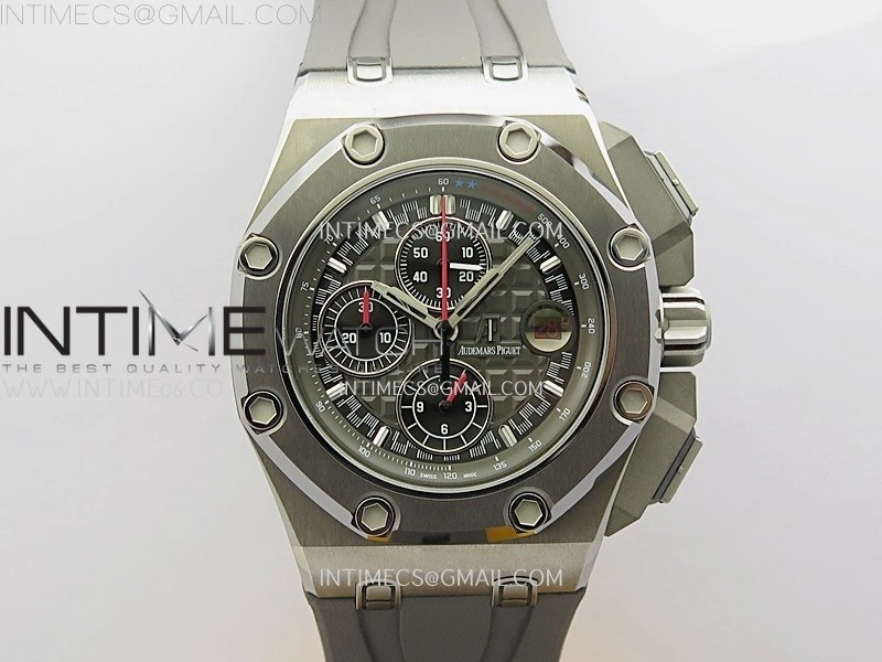 Royal Oak Offshore Schumacher SS TKF Best Edition Gray Black Dial on Gray Rubber Strap A3126