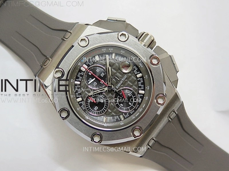 Royal Oak Offshore Schumacher SS TKF Best Edition Gray Black Dial on Gray Rubber Strap A3126