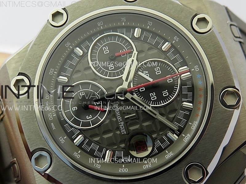 Royal Oak Offshore Schumacher SS TKF Best Edition Gray Black Dial on Gray Rubber Strap A3126