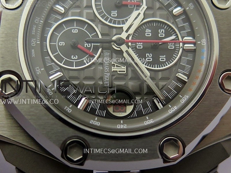 Royal Oak Offshore Schumacher SS TKF Best Edition Gray Black Dial on Gray Rubber Strap A3126