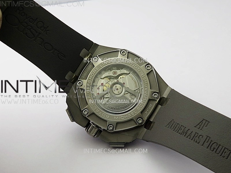 Royal Oak Offshore Schumacher SS TKF Best Edition Gray Black Dial on Gray Rubber Strap A3126