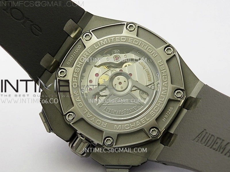 Royal Oak Offshore Schumacher SS TKF Best Edition Gray Black Dial on Gray Rubber Strap A3126