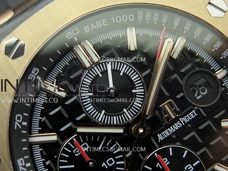 Royal Oak Offshore 44mm Carbon RG APJF 1:1 Best Edition Black Dial On Black Rubber Strap A3126