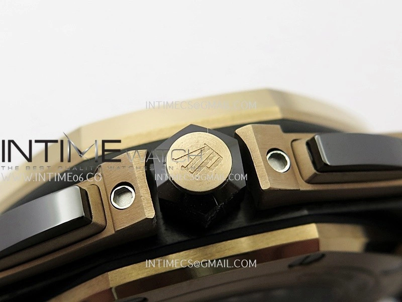 Royal Oak Offshore 44mm Carbon RG APJF 1:1 Best Edition Black Dial On Black Rubber Strap A3126