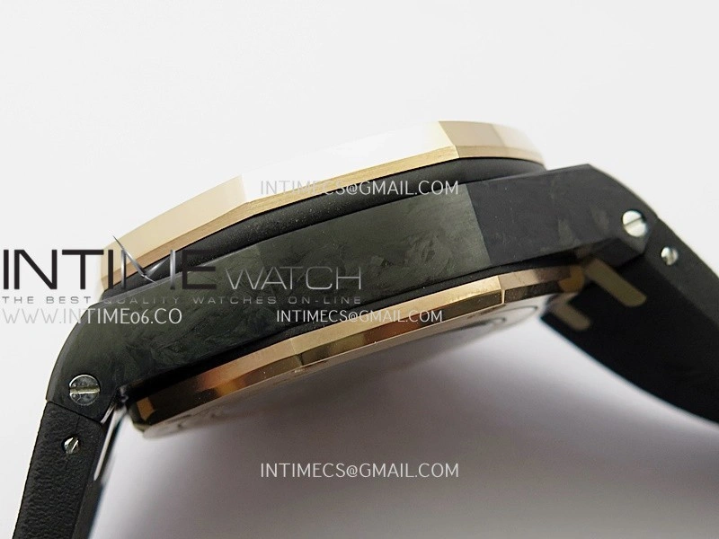 Royal Oak Offshore 44mm Carbon RG APJF 1:1 Best Edition Black Dial On Black Rubber Strap A3126