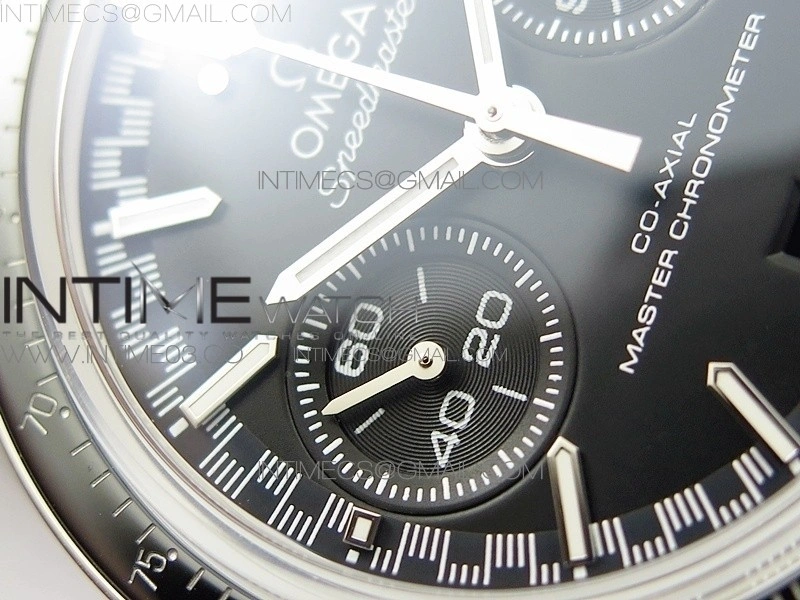 Racing Master Chronometer OMF 1:1 Best Edition Black Dial on Black Leather Strap A9300