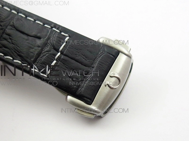 Racing Master Chronometer OMF 1:1 Best Edition Black Dial on Black Leather Strap A9300