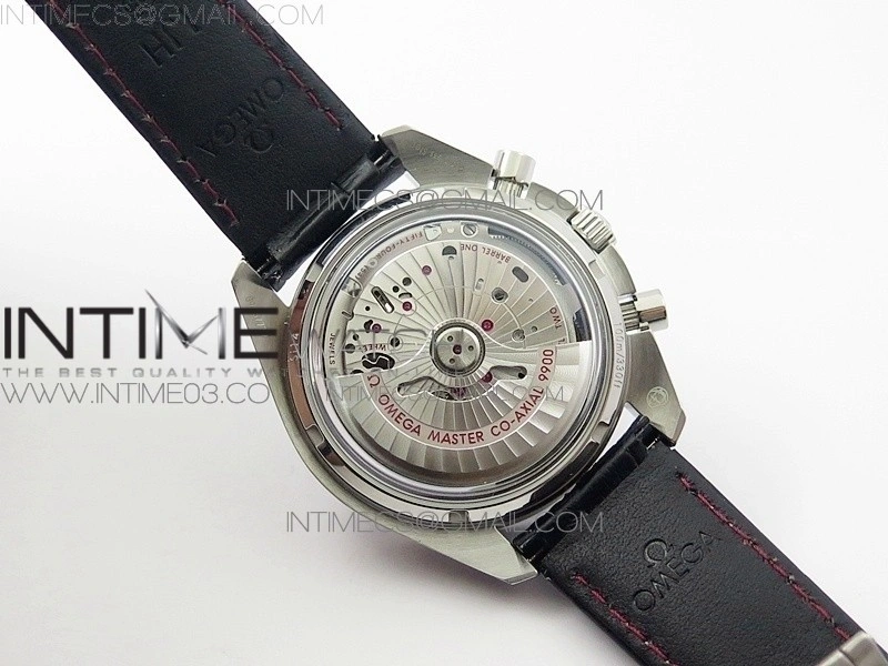 Racing Master Chronometer OMF 1:1 Best Edition Black Dial on Black Leather Strap A9300