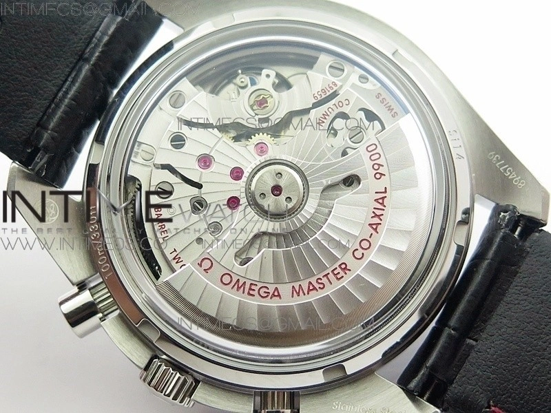 Racing Master Chronometer OMF 1:1 Best Edition Black Dial on Black Leather Strap A9300