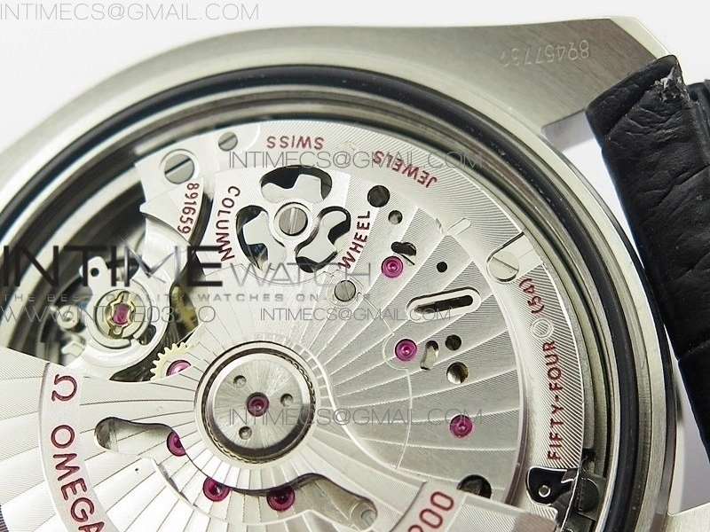 Racing Master Chronometer OMF 1:1 Best Edition Black Dial on Black Leather Strap A9300