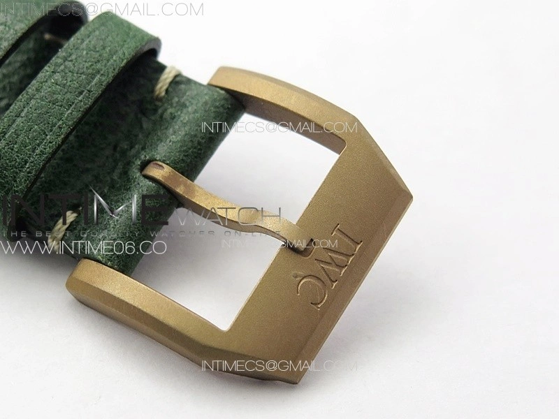 Big Pilot IW329702 Bronzo B12 Best Edition Green Dial on Brown Leather Strap A2824