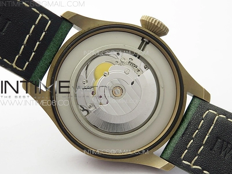 Big Pilot IW329702 Bronzo B12 Best Edition Green Dial on Brown Leather Strap A2824