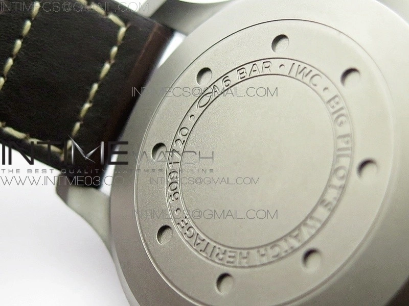Big Pilot IW501004 TI AZF 1:1 Best Edition Black Dial on Brown Leather Strap A52110