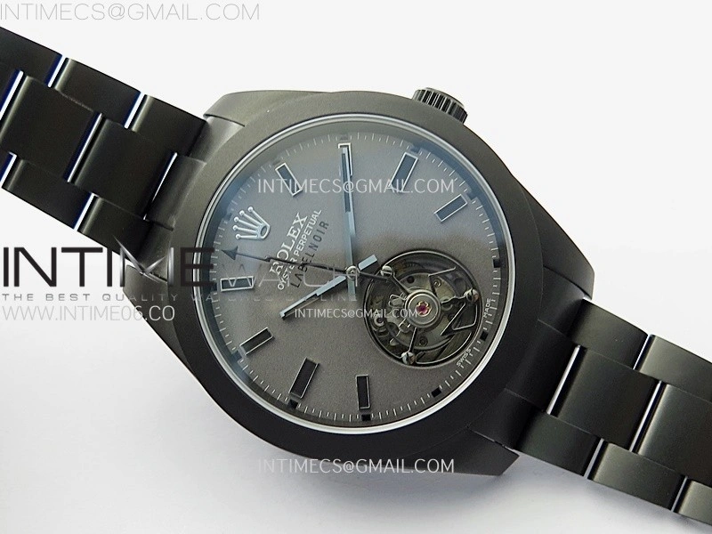 Milgauss Label noir DLC YSF Best Edition Gray Dial on DLC Bracelet Asian Tourbillon