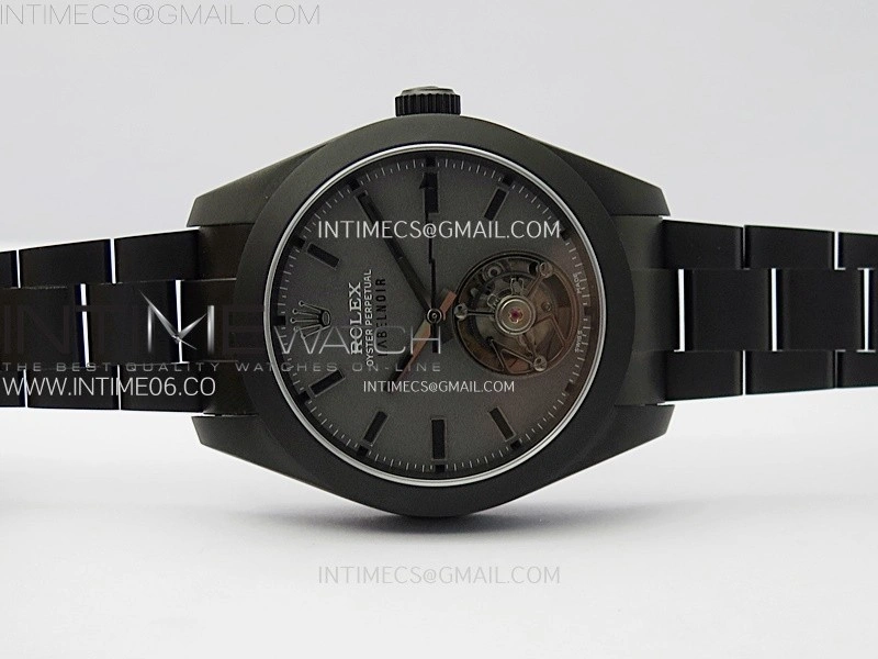 Milgauss Label noir DLC YSF Best Edition Gray Dial on DLC Bracelet Asian Tourbillon