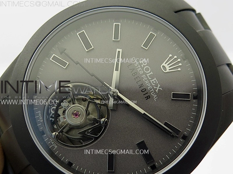 Milgauss Label noir DLC YSF Best Edition Gray Dial on DLC Bracelet Asian Tourbillon