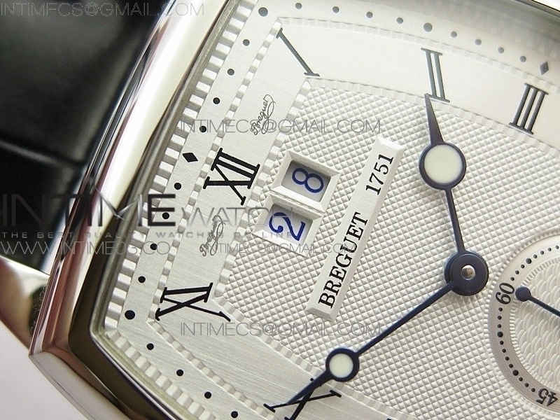 Heritage @12 big date SS HGF White Dial Black Roman Markers on Black Leather Strap A23J