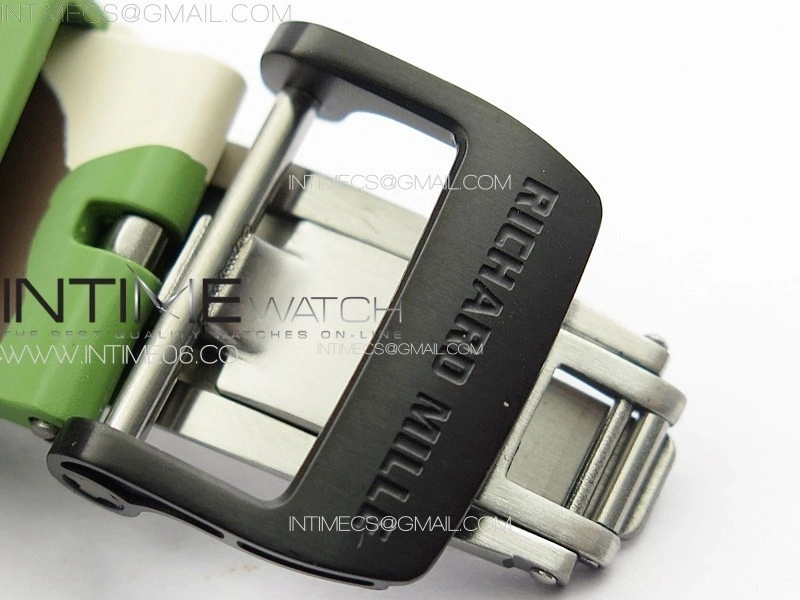 RM035-02 Forged Carbon Case KUF Best Edition Red Crown on Camouflage Rubber Strap MIYOTA8215