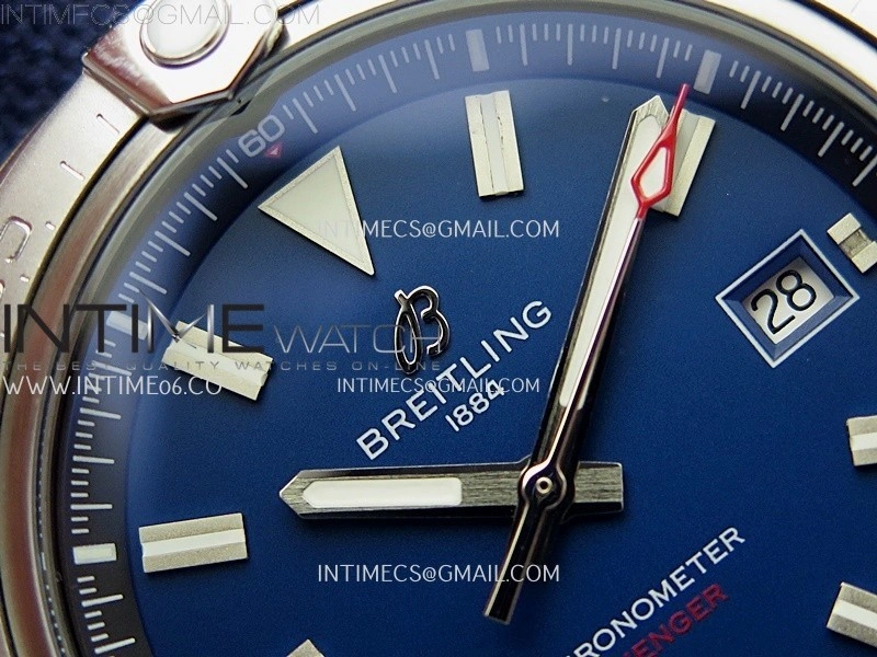 Avenger Chronometer 42mm SS BLSF 1:1 Best Edition Blue Dial On Blue Nylon Strap A2824