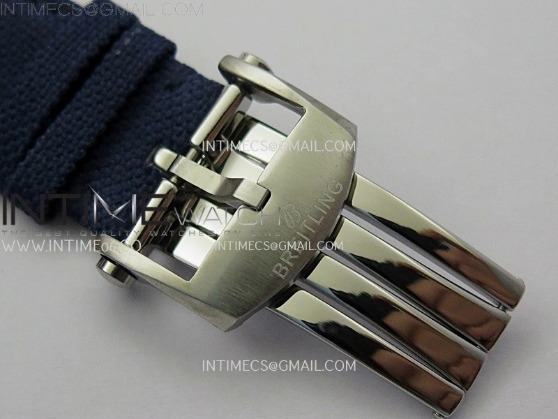Avenger Chronometer 42mm SS BLSF 1:1 Best Edition Blue Dial On Blue Nylon Strap A2824