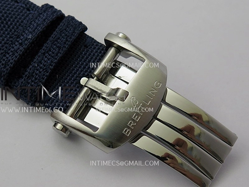 Avenger Chronometer 45mm SS B50F 1:1 Best Edition Blue Dial On Blue Nylon Strap A2824